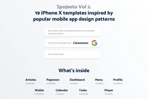 流行的极简主义iPhone X APP UI KIT套装下载