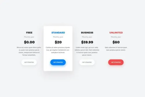 多种网站套餐模板下载[PSD]