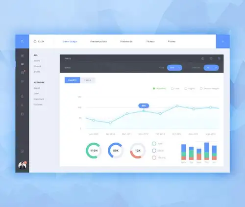 Simple Admin Dashboard Daily UI #070 每日UI源文件分