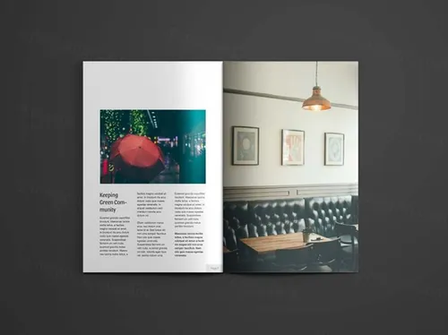 A4杂志模型PSD贴图模板Magazine Mockups