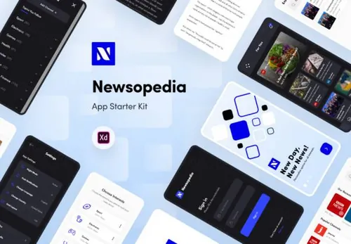 新闻博客移动APP程序UI界面设计素材 Newsopedia App