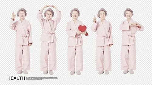 亚洲老年人老太太高清人物职业免抠图素材合辑