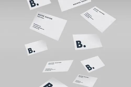 悬浮效果名片模型PSD贴图模板Floating Business Card Mockup PSD