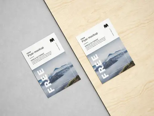 A5传单设计提案样机PSD模板 A5 flyer mockup 样机模版