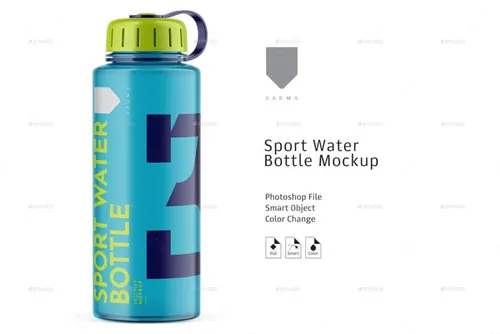 运动水壶包装设计样机Bottle Mockup