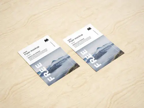 A5传单设计提案样机PSD模板 A5 flyer mockup 样机模版
