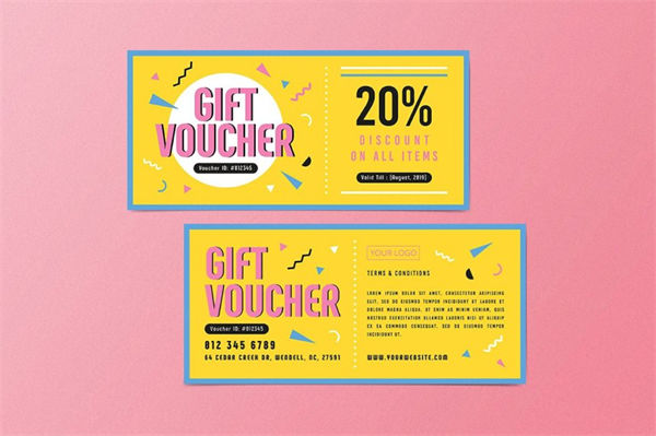 时尚夏天夏季sunmmer门票打折促销SALE入场券邀请函设计模板   summer-gift-voucher