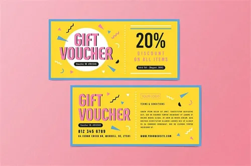 时尚夏天夏季sunmmer门票打折促销SALE入场券邀请函设计模板   summer-gift-voucher