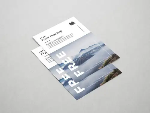 A5传单设计提案样机PSD模板 A5 flyer mockup 样机模版