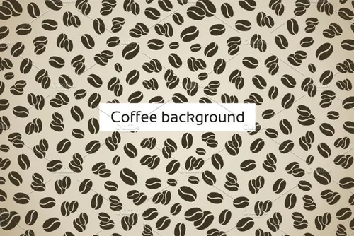咖啡豆图形背景 Coffee background