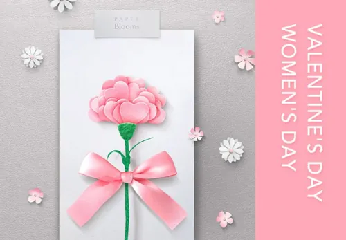 女人节情人节唯美鲜花元素Valentine\'s Day Women\'s Day