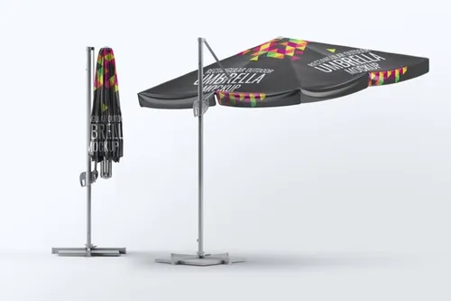 矩形遮阳伞太阳伞雨伞展示模型 rectangular-outdoor-umbrella-mock-up