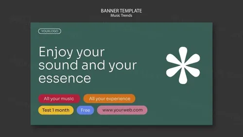 艺术家音乐流媒体Ins新媒体推广海报PSD模板 Music streaming platform template