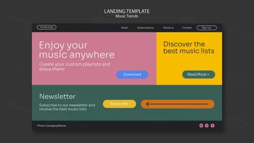 艺术家音乐流媒体Ins新媒体推广海报PSD模板 Music streaming platform template