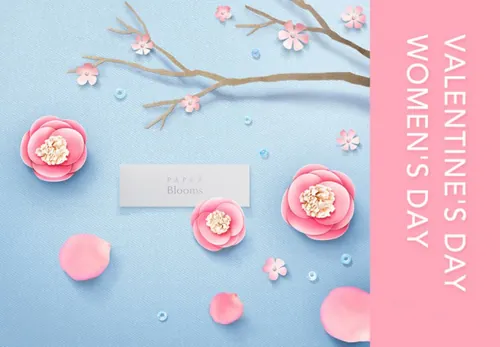 女人节情人节唯美鲜花元素Valentine\'s Day Women\'s Day