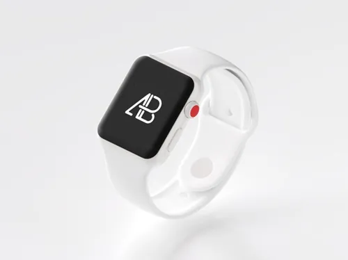 苹果手表贴图样机PSD模板Ceramic Apple Watch Series 3 Mockup