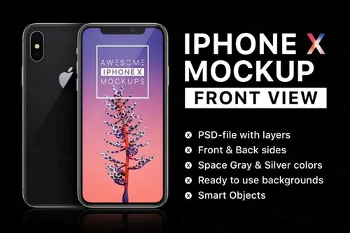 漂亮的高品质苹果iPhone X Mockups