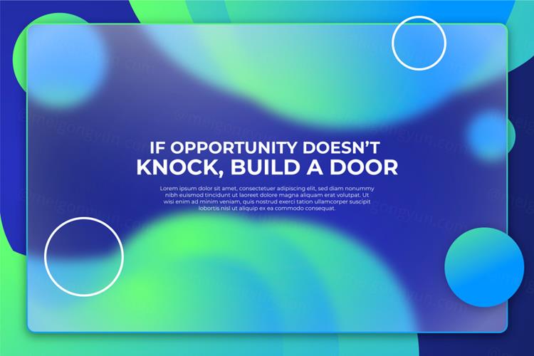 荧光绿渐变透明毛玻璃EPS矢量海报banner设计素材