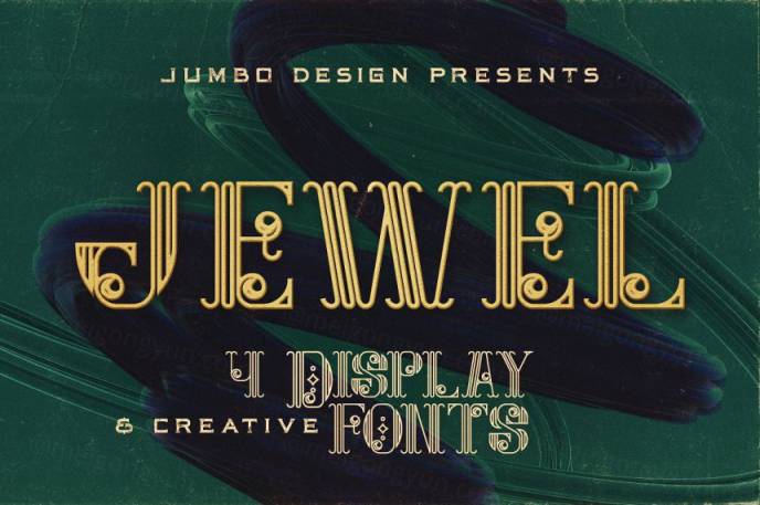 复古欧式英文字体ewel - Display Font