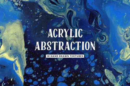 抽象艺术聚丙乙烯涂料水彩大理石纹理背景设计素材