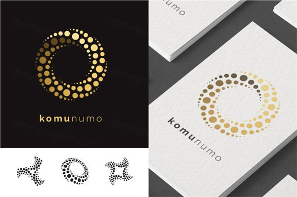 12个抽象半色调旋涡冲浪体育品牌LOGO商标模板 Halftone Swirl Logo Set