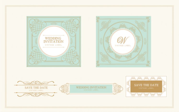 浪漫温馨婚礼请柬边框样式合辑2