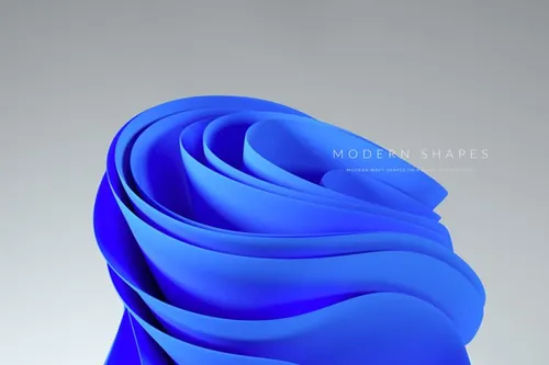 高质量极简主义现代抽象波浪形状背景素材 Modern Wavy Shapes On A Black Background