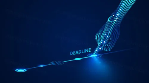 日程表电子工业风格商业信息图智能指示工作流程布局概念时间线插画素材