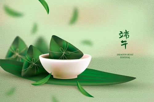 手绘中国传统端午节粽子EPS矢量插画素材