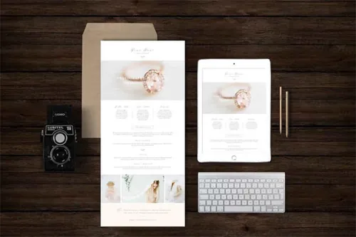 工作室或个人创意广告宣传模板 Boudoir Newsletter Template
