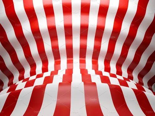 红白条纹背景插画 Red and white wave lines background