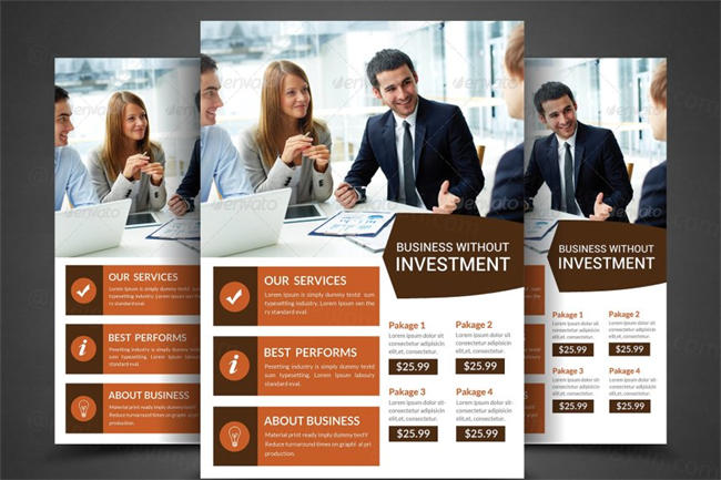 A4公司企业商务传单模板 A4 Corporate Business Flyer Template