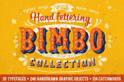手绘设计字体 BIMBO  Hand Lettering Collection