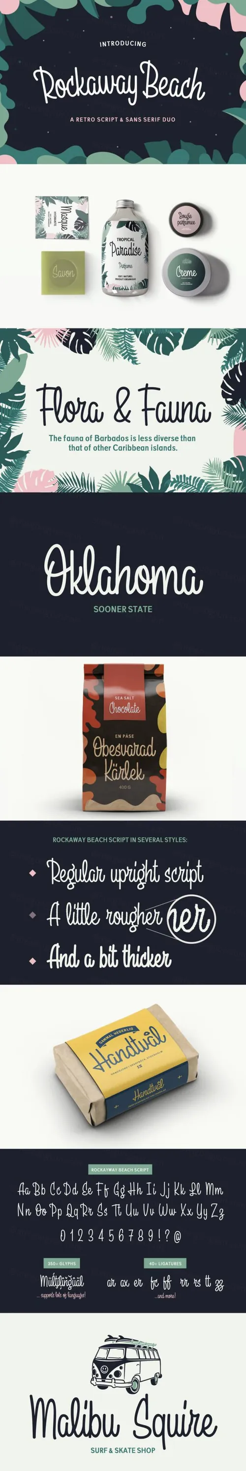 时尚手写字体 Rockaway Beach – Upright Script font