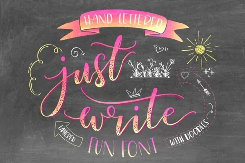 手写设计字体 Just Write Hand Lettered Font