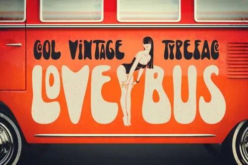 可爱的个性字体 Lovebus Typeface  Bonus