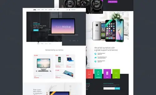 Arima Ecommerce Landing Page 数码产品电子商务网站首页模版 网