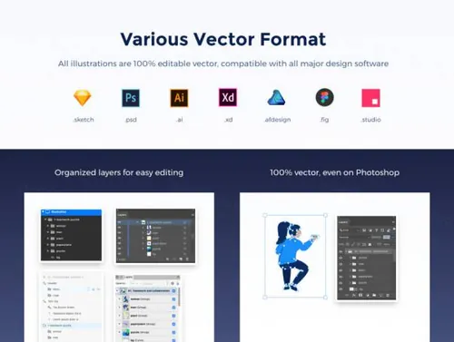 团队合作说明概念插画 and Collaboration Illust