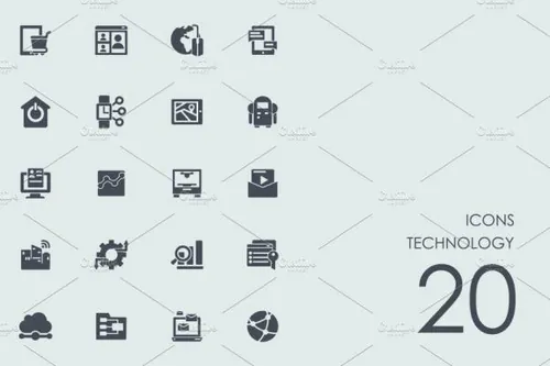 科技技术图标 Technology icons