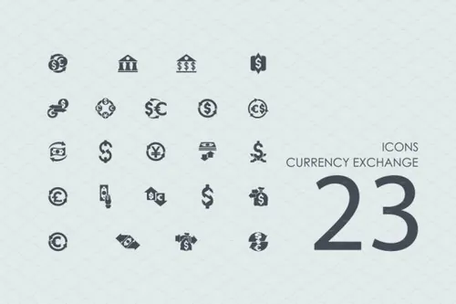 23个现金交易相关图标 23 Currency Exchange ic