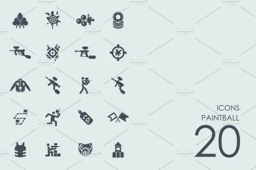 漆弹游戏图标 Paintball icons