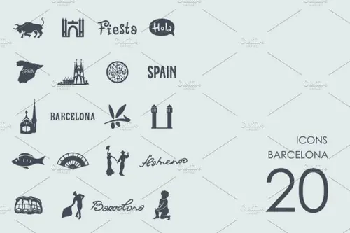 巴塞罗那图标 Barcelona icons