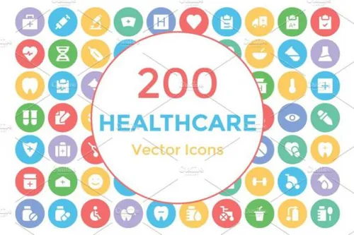 200个健康医疗图标 200 Healthcare Vector Icons