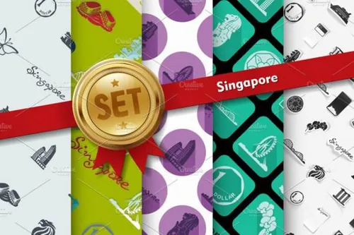 新加坡主题图标 Set of Singapore icons