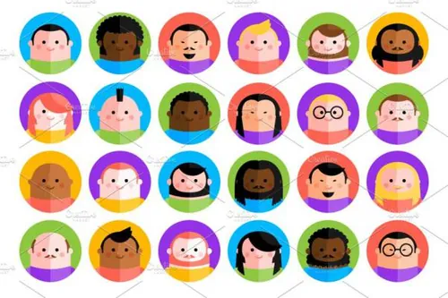 84个彩色的男性虚拟形象图标 84 colorful male avatar i