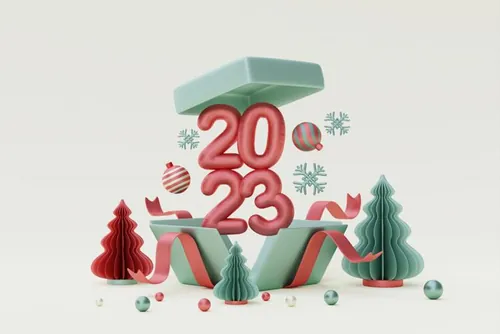 三维渲染可爱卡通圣诞节日装饰品3D插画背景高清图片素材