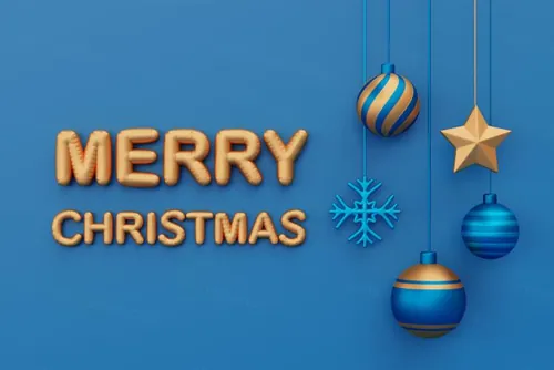 三维渲染可爱卡通圣诞节日装饰品3D插画背景高清图片素材