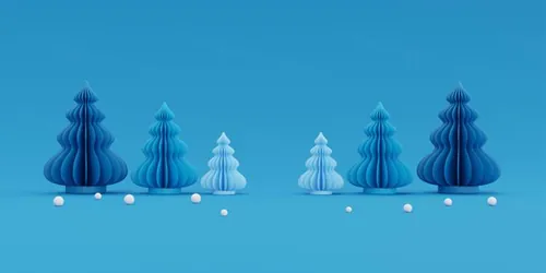 三维渲染可爱卡通圣诞节日装饰品3D插画背景高清图片素材