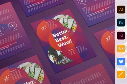 广告代理公司宣传推广海报传单设计模板 Advertising Agency Flyer