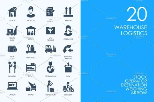 仓库物流图标 Warehouse logistics icons